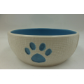 Stoneware Cat Bowl with Paws